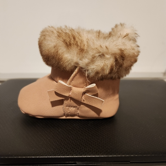 Infant's Child of Mine tan faux fur booties. Size 3/6 months. - Picture 3 of 7